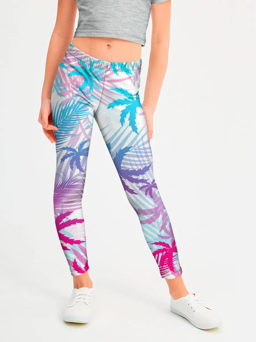 Леггинсы для девочки / НЕОНОВЫЕ ПАЛЬМЫ