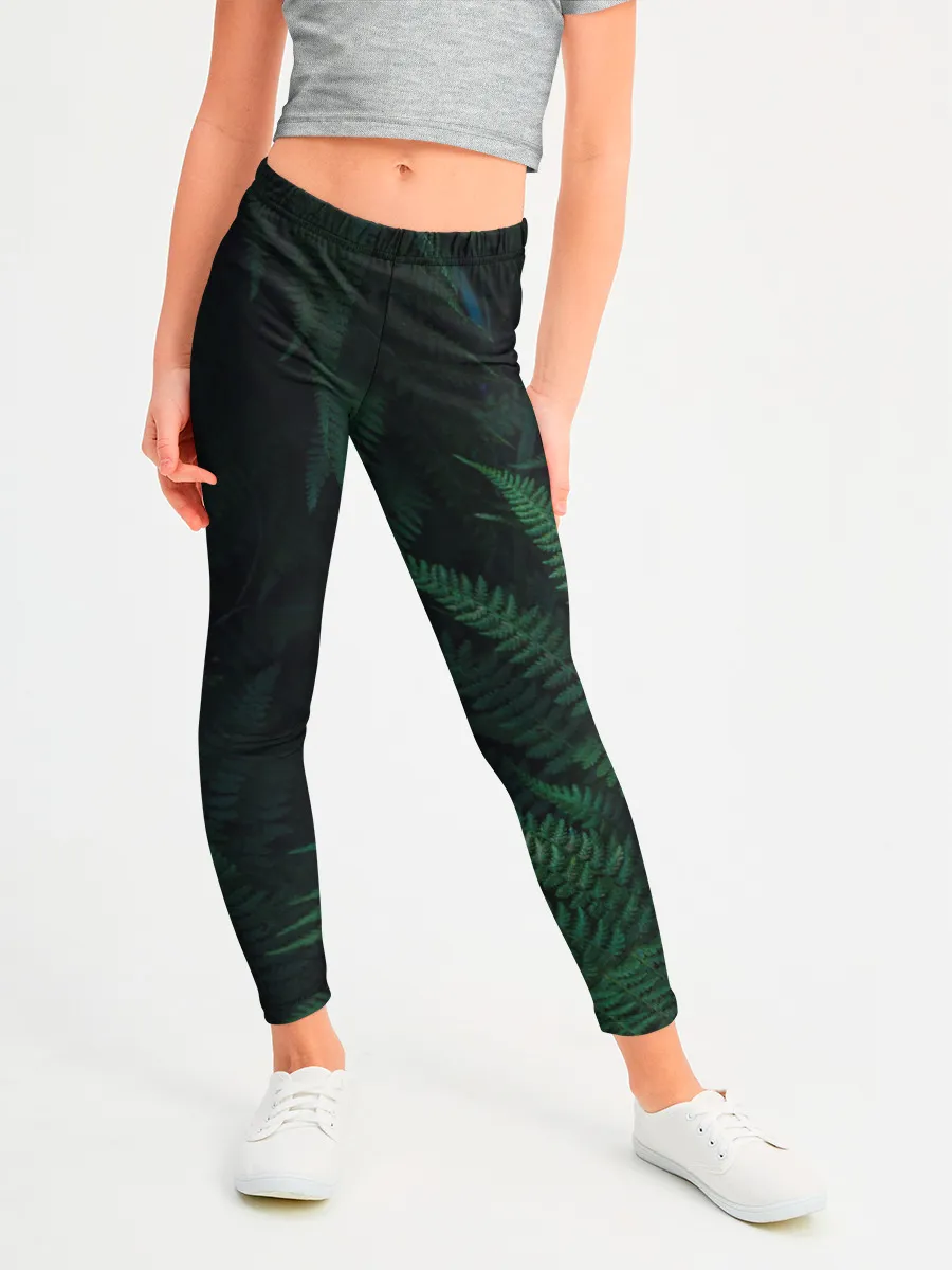 Леггинсы для девочки / Листья