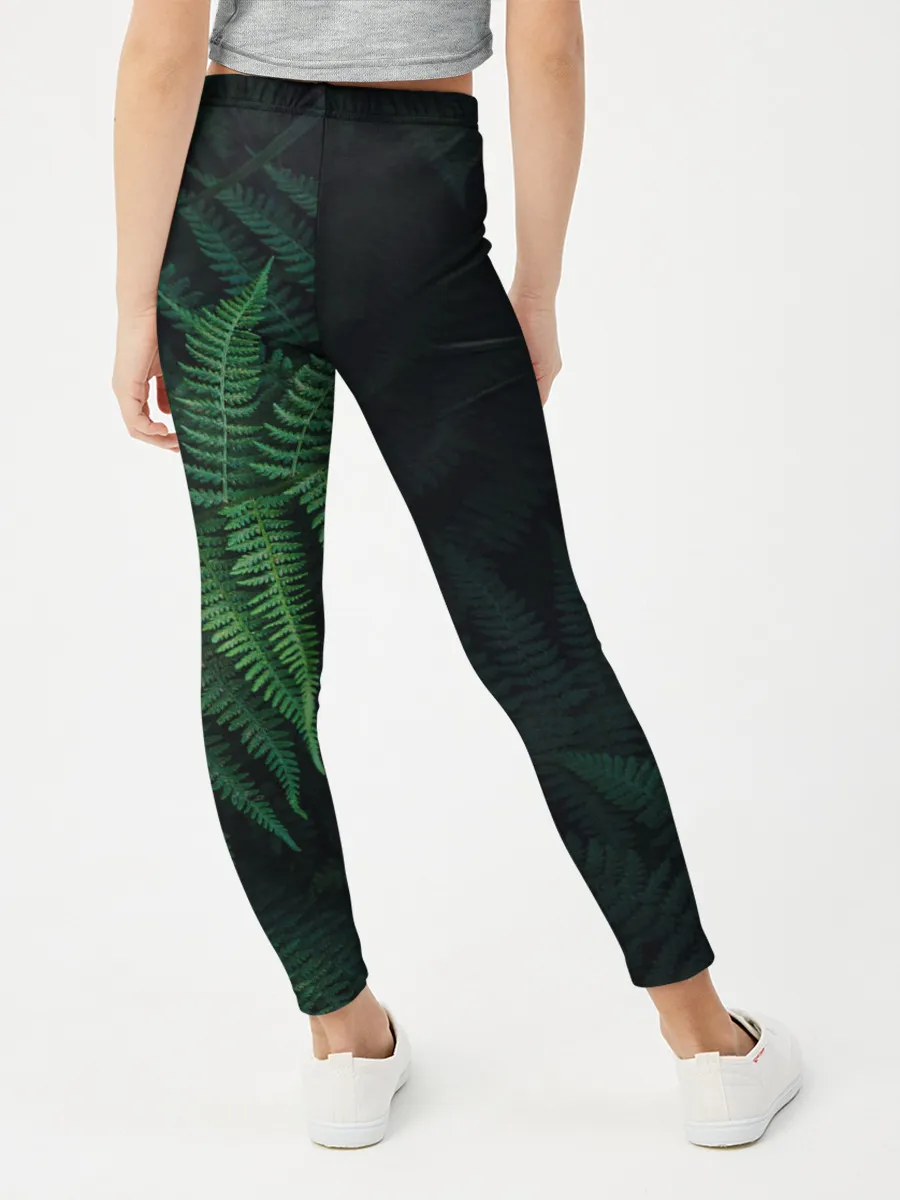 Леггинсы для девочки / Листья