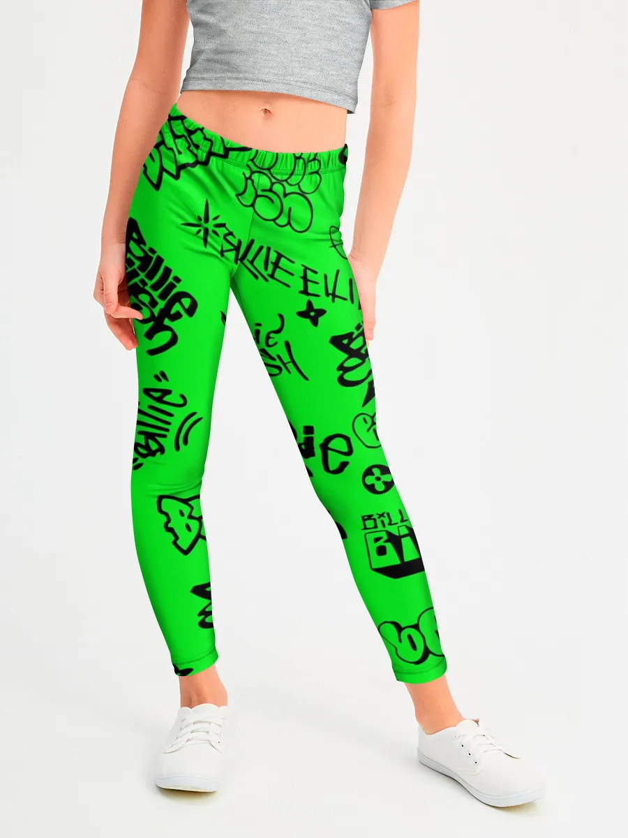 Леггинсы для девочки / Billie Eilish graffiti