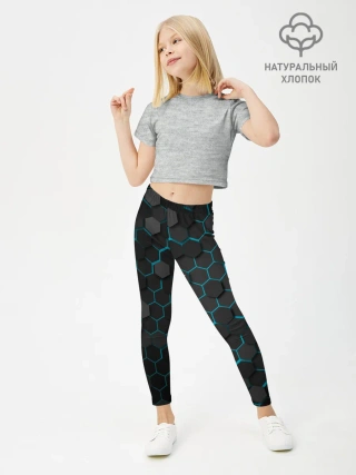 Леггинсы для девочки / Turquoise Octagon