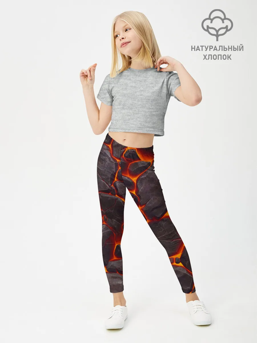 Леггинсы для девочки / Лава