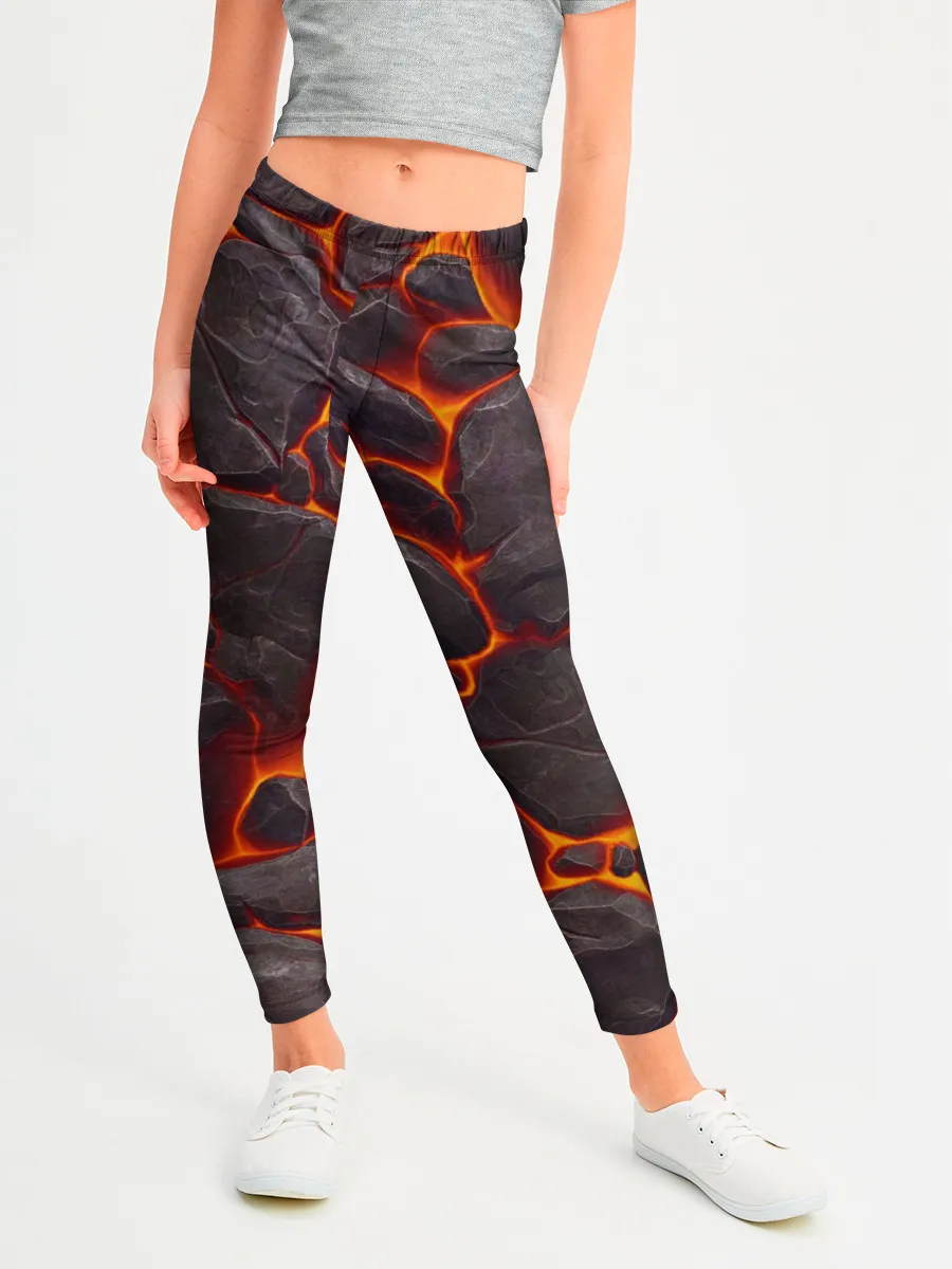 Леггинсы для девочки / Лава