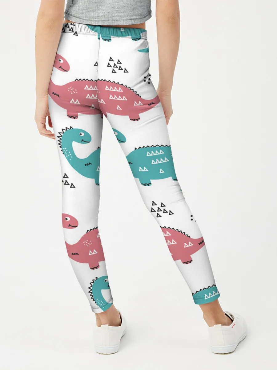 Леггинсы для девочки / Милые динозаврики