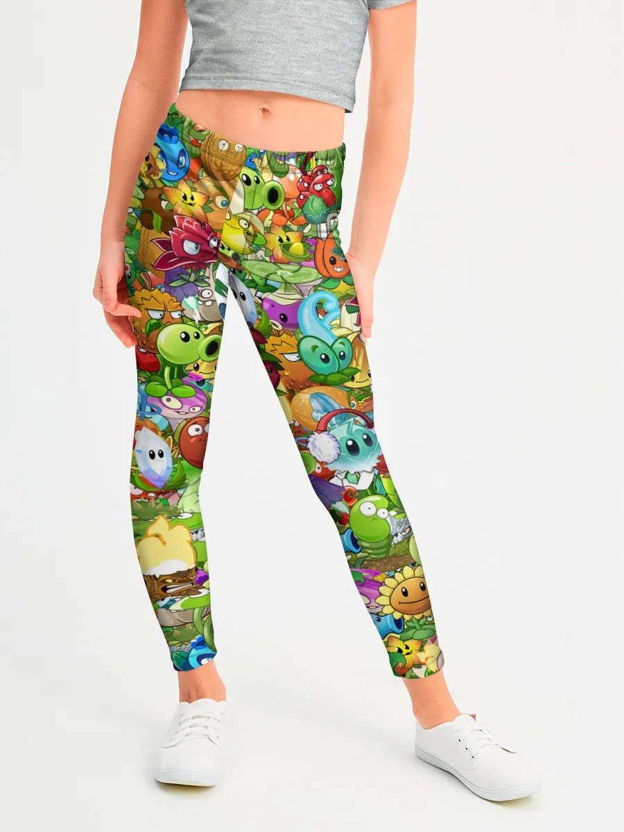 Леггинсы для девочки / PLANTS VS ZOMBIES