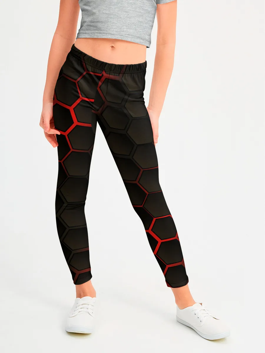 Леггинсы для девочки / 3D СОТЫ