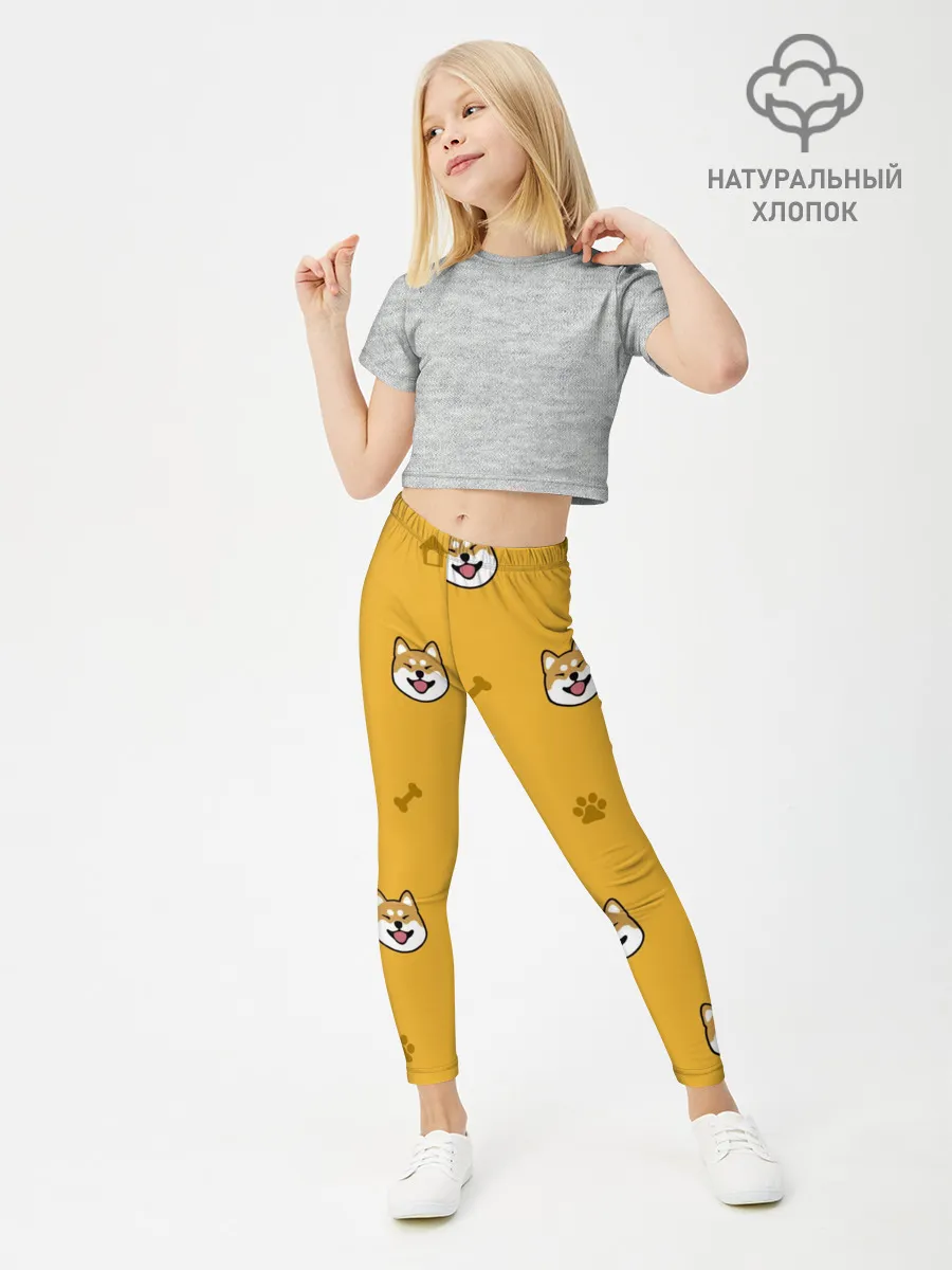 Леггинсы для девочки / Сиба-ину. Акита-ину.