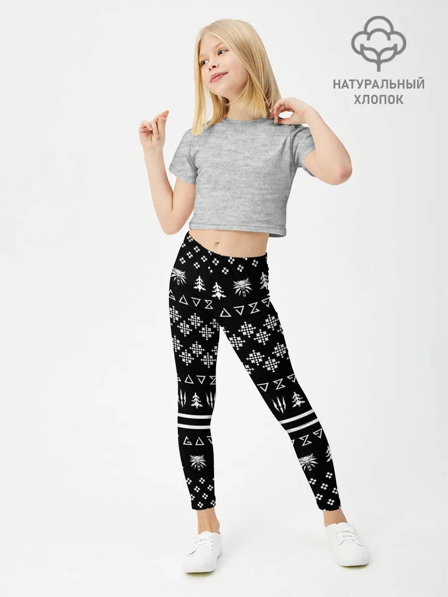 Леггинсы для девочки / ВЕДЬМАК НОВОГОДНИЙ
