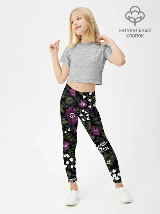 Леггинсы для девочки / Цветы