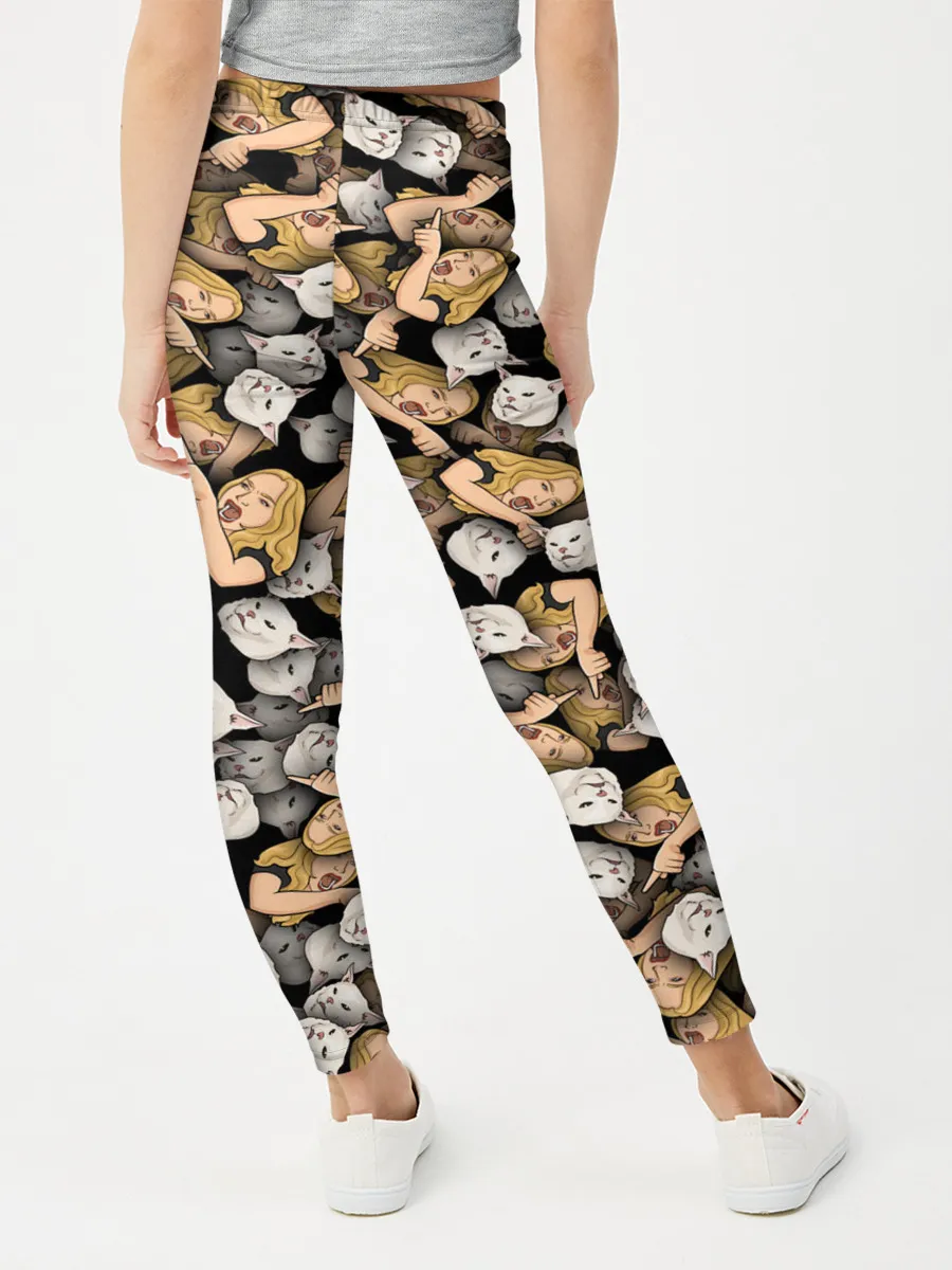 Леггинсы для девочки / Woman Yelling at a Cat