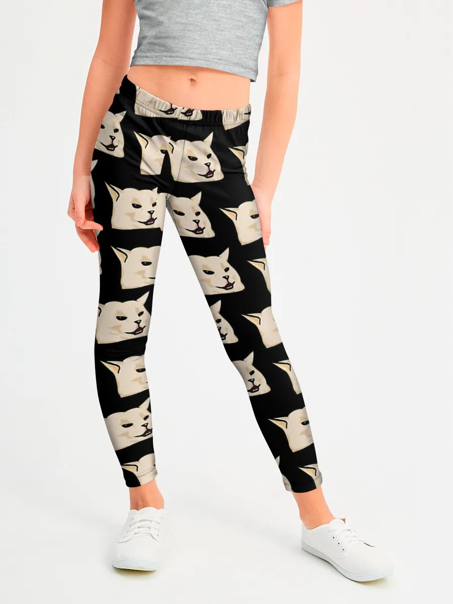 Леггинсы для девочки / woman yelling at cat