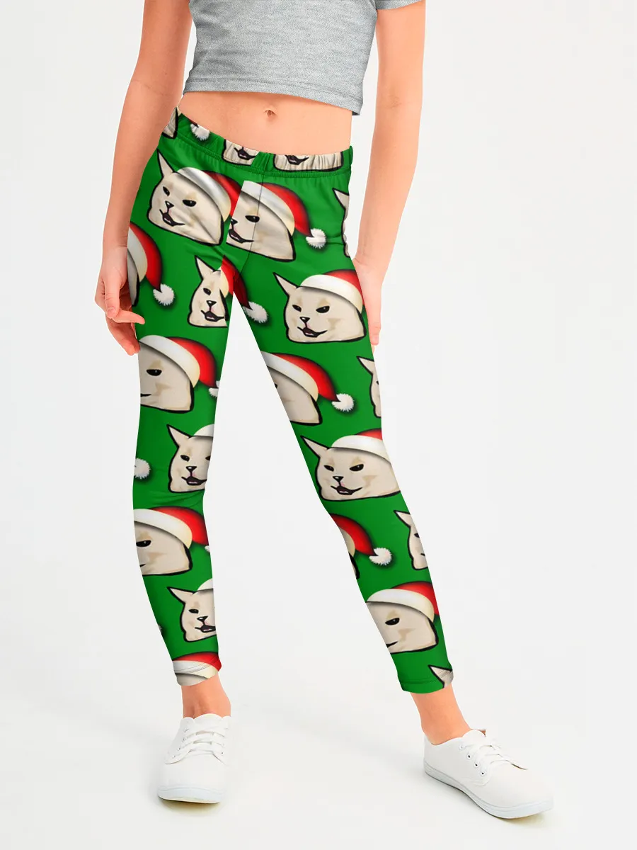 Леггинсы для девочки / woman yelling at cat