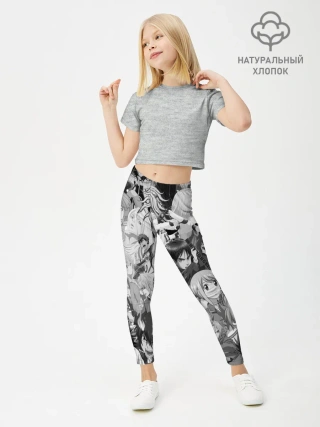Леггинсы для девочки / МНОГО ЧЕРНО-БЕЛЫХ АНИМЕ ДЕВОЧЕК