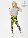 Леггинсы для девочки / Камуфляж с авокадо