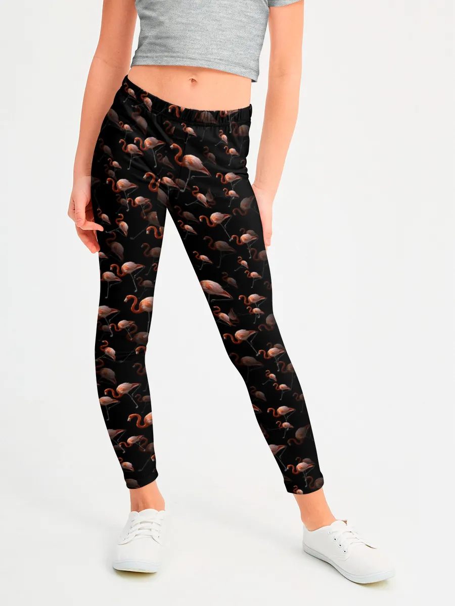 Леггинсы для девочки / Фламинго