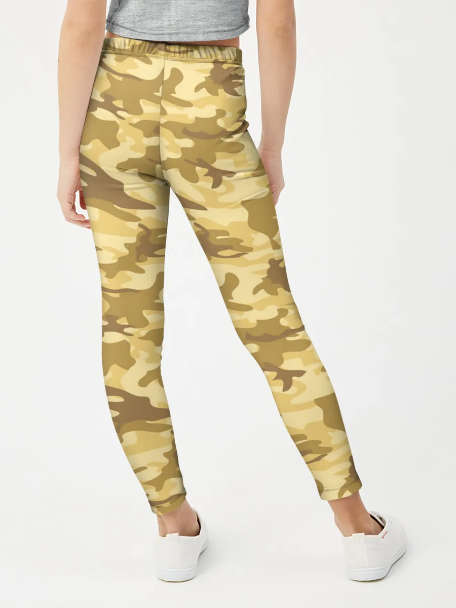 Леггинсы для девочки / КАМУФЛЯЖНЫЙ СТИЛЬ