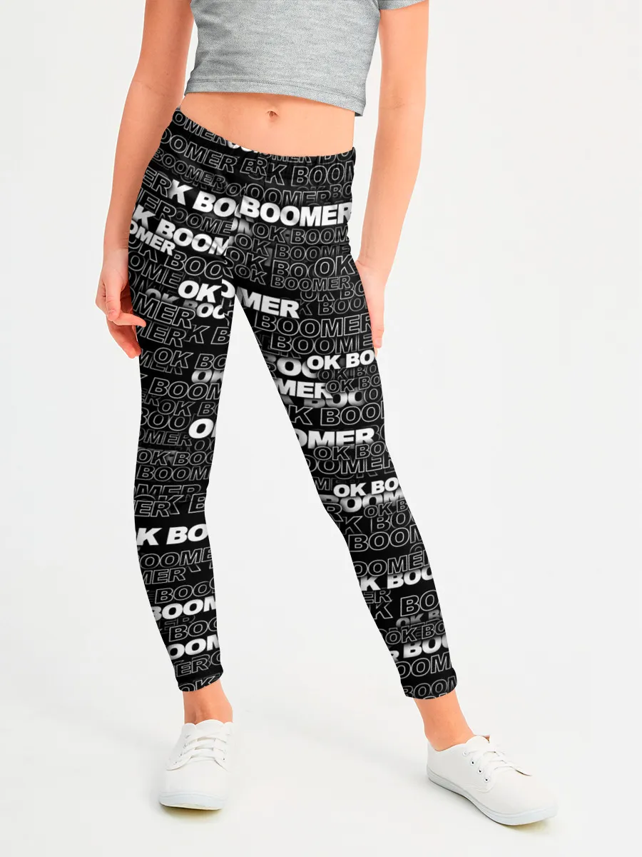 Леггинсы для девочки / OK BOOMER