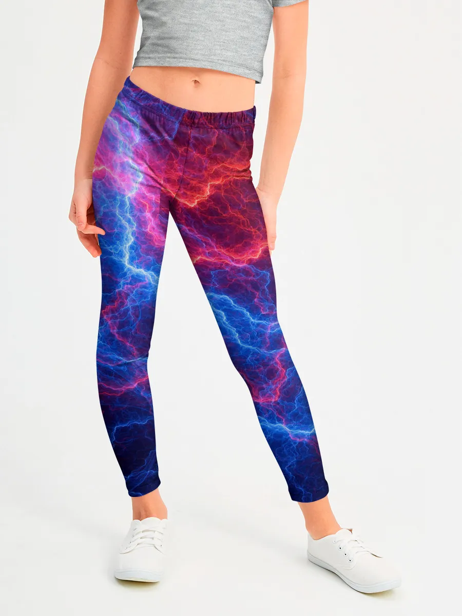Леггинсы для девочки / Молнии: Огонь и лед