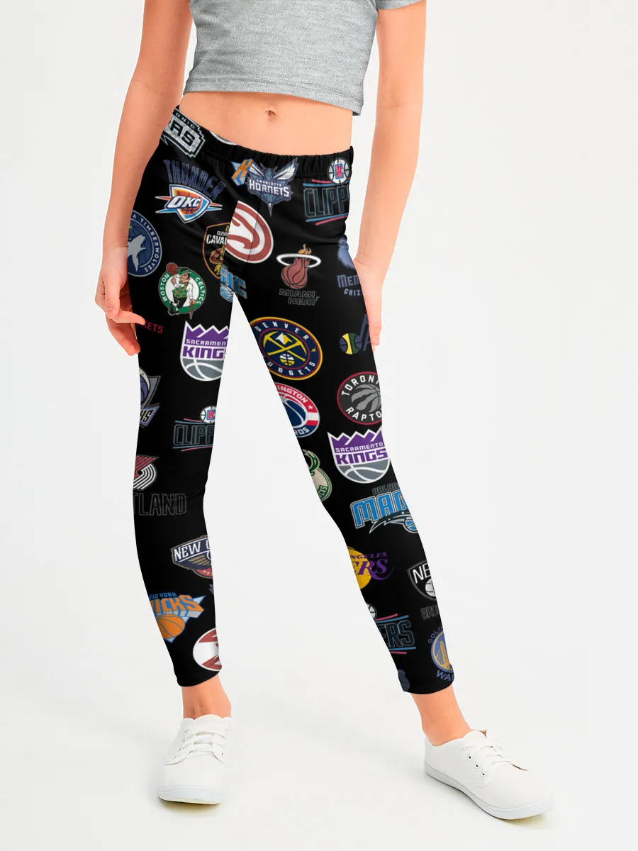 Леггинсы для девочки / NBA Pattern | НБА Паттерн