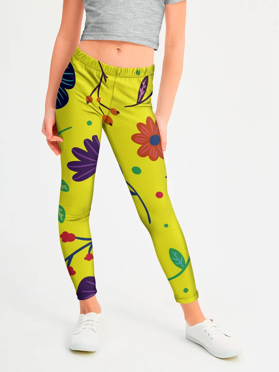 Леггинсы для девочки / Цветочный микс