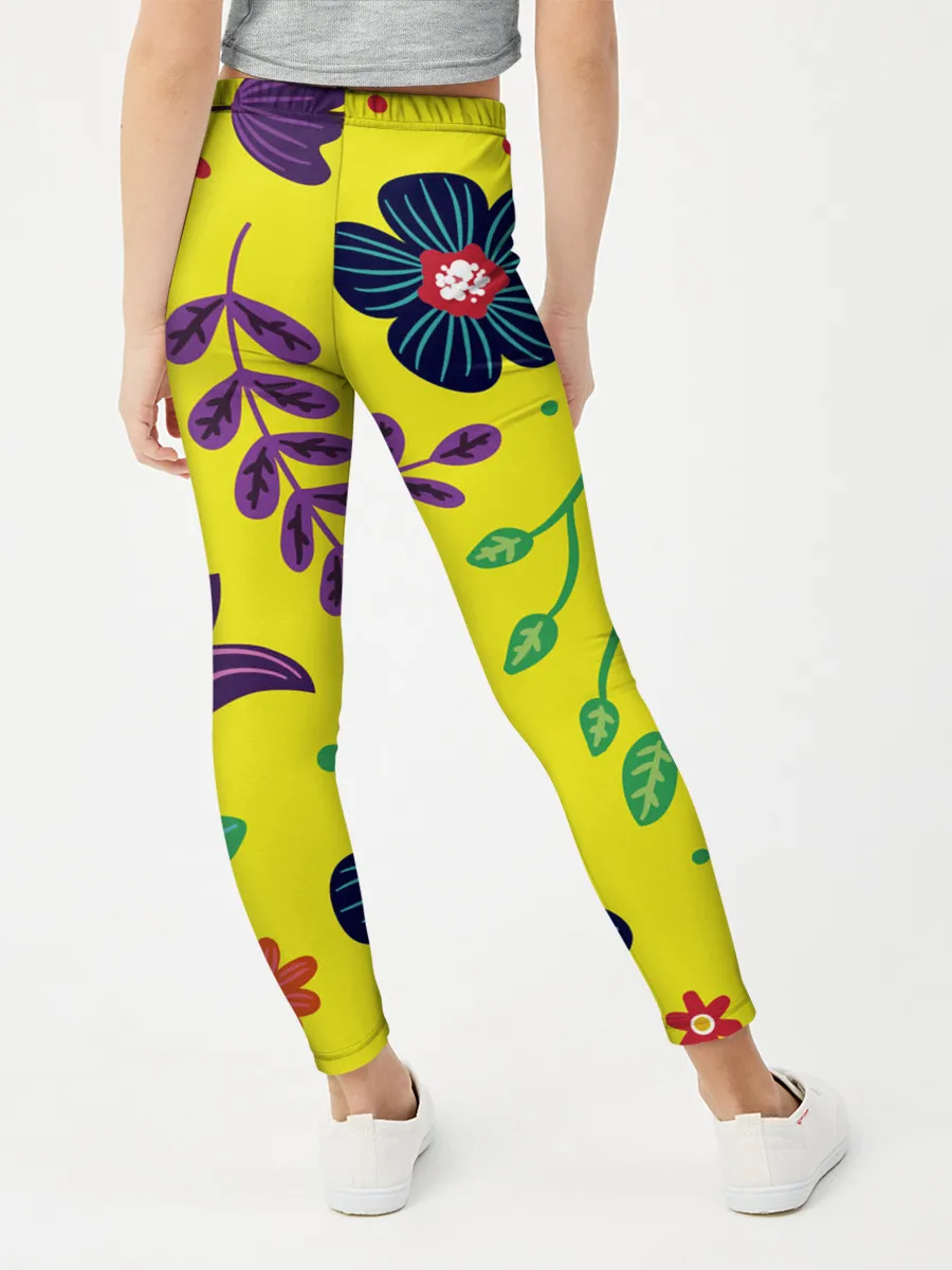 Леггинсы для девочки / Цветочный микс