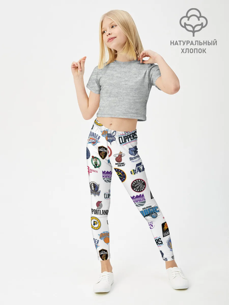 Леггинсы для девочки / NBA Pattern | НБА Паттерн