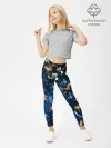 Леггинсы для девочки / Космические коты