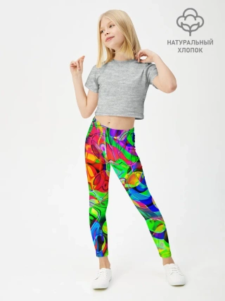 Леггинсы для девочки / НЕОНОВЫЕ КРАСКИ