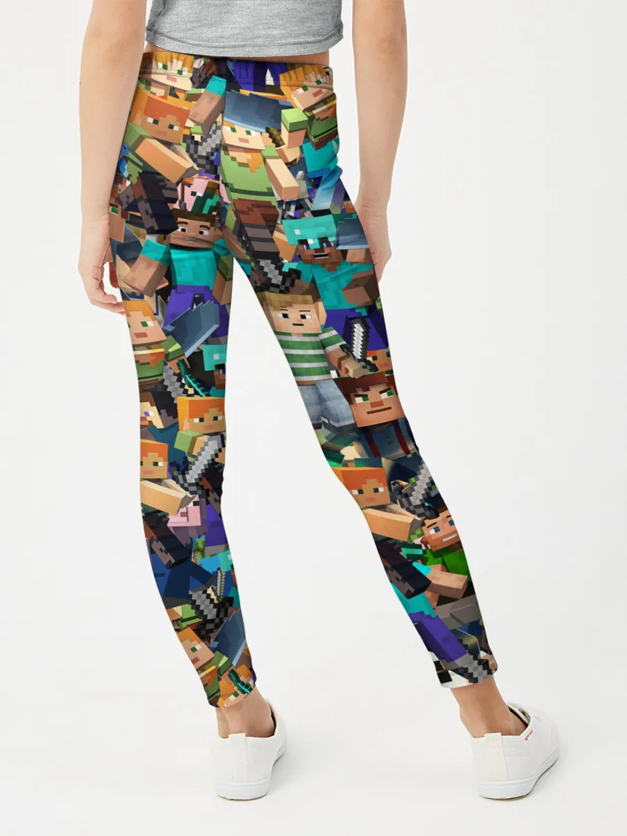 Леггинсы для девочки / MINECRAFT ПЕРСОНАЖИ