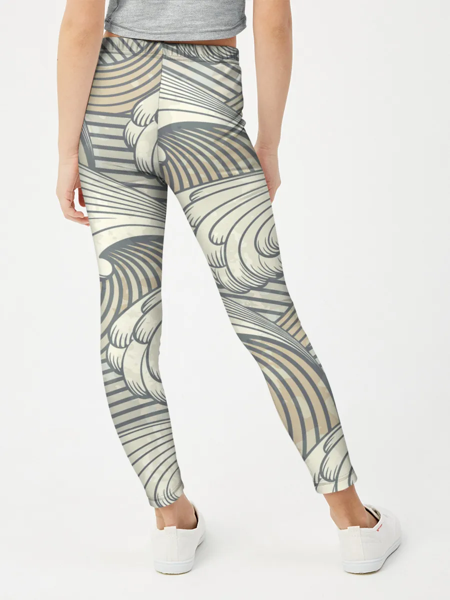 Леггинсы для девочки / Арт волны