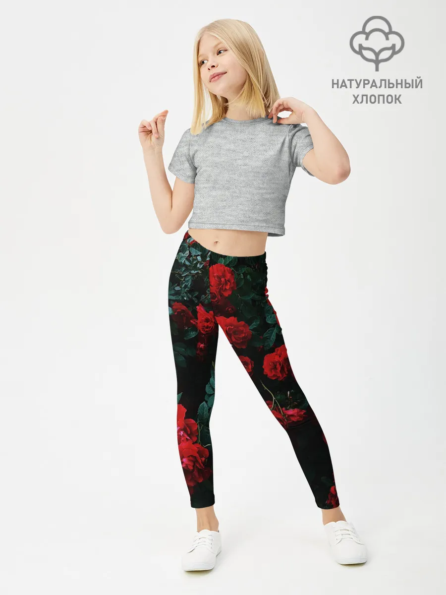 Леггинсы для девочки / Розы