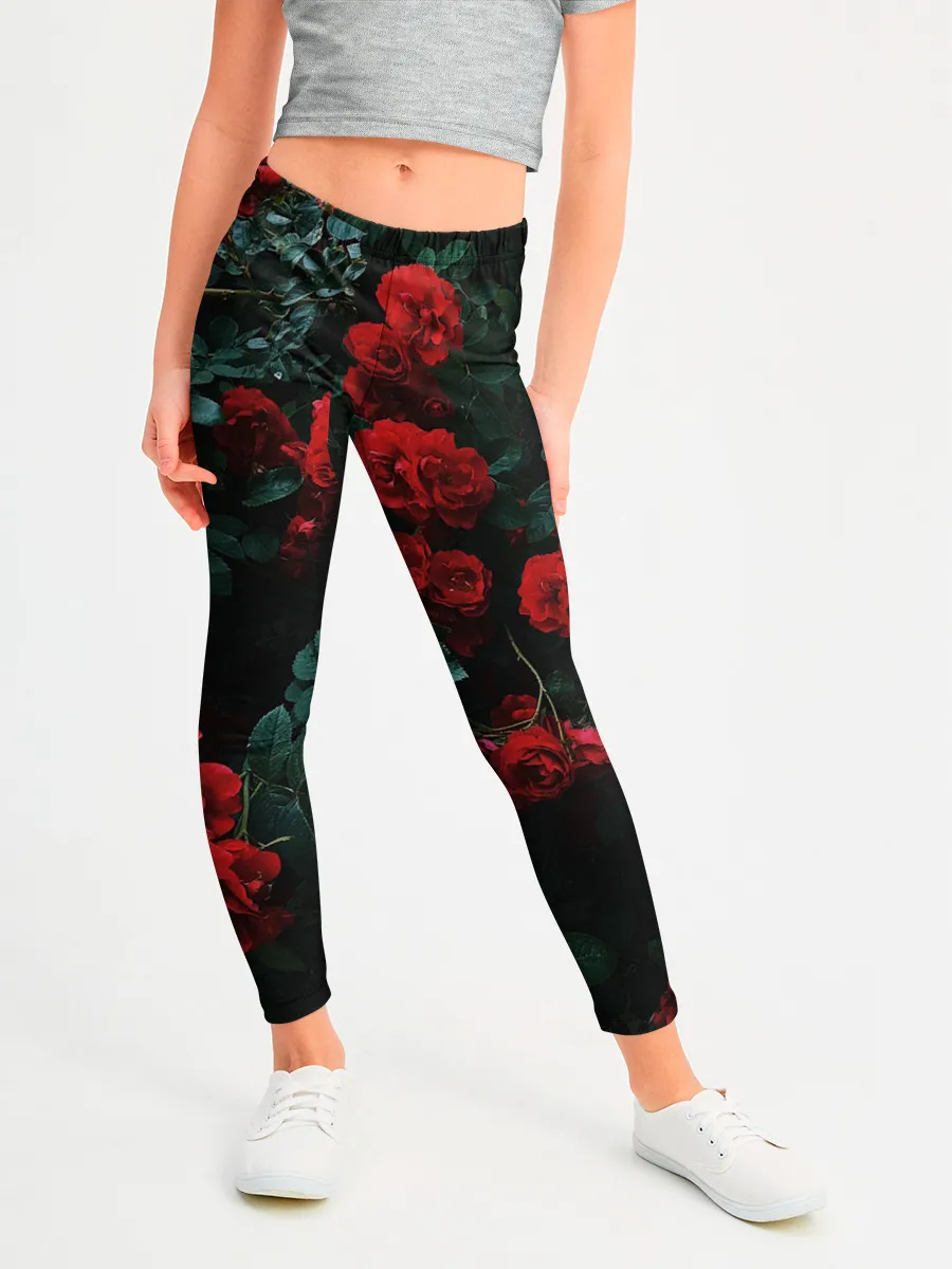 Леггинсы для девочки / Розы