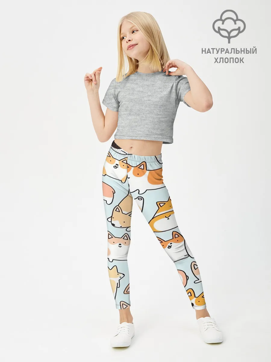 Леггинсы для девочки / Корги
