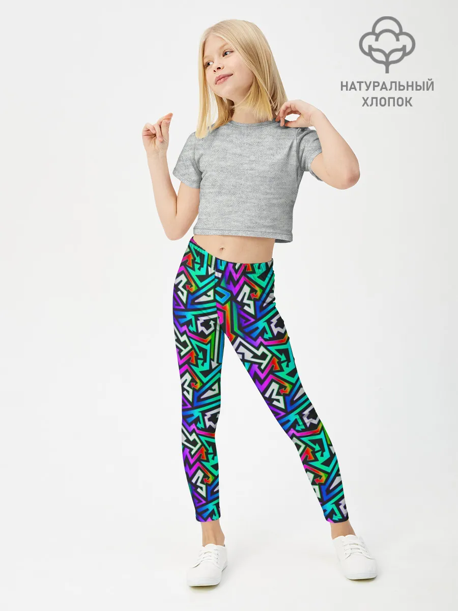 Леггинсы для девочки / ГРАФФИТИ