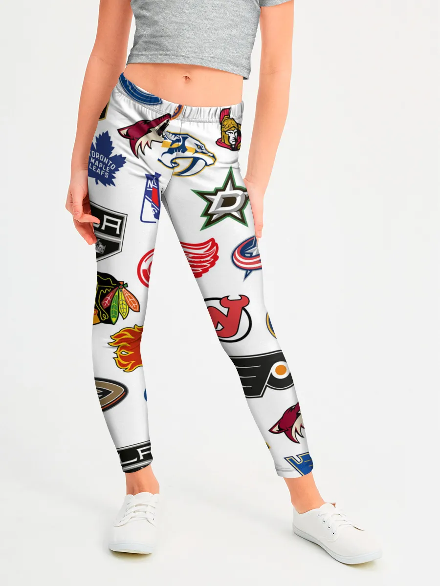 Леггинсы для девочки / NHL PATTERN