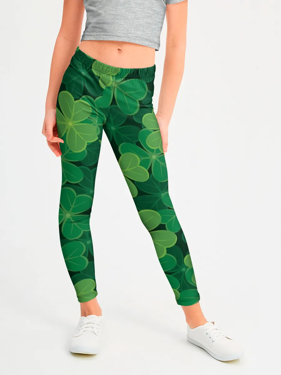 Леггинсы для девочки / Ирландский клевер