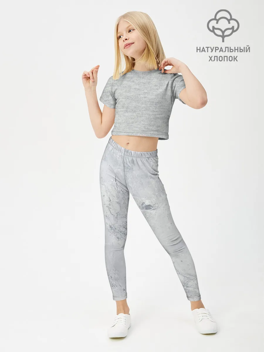 Леггинсы для девочки / Мрамор