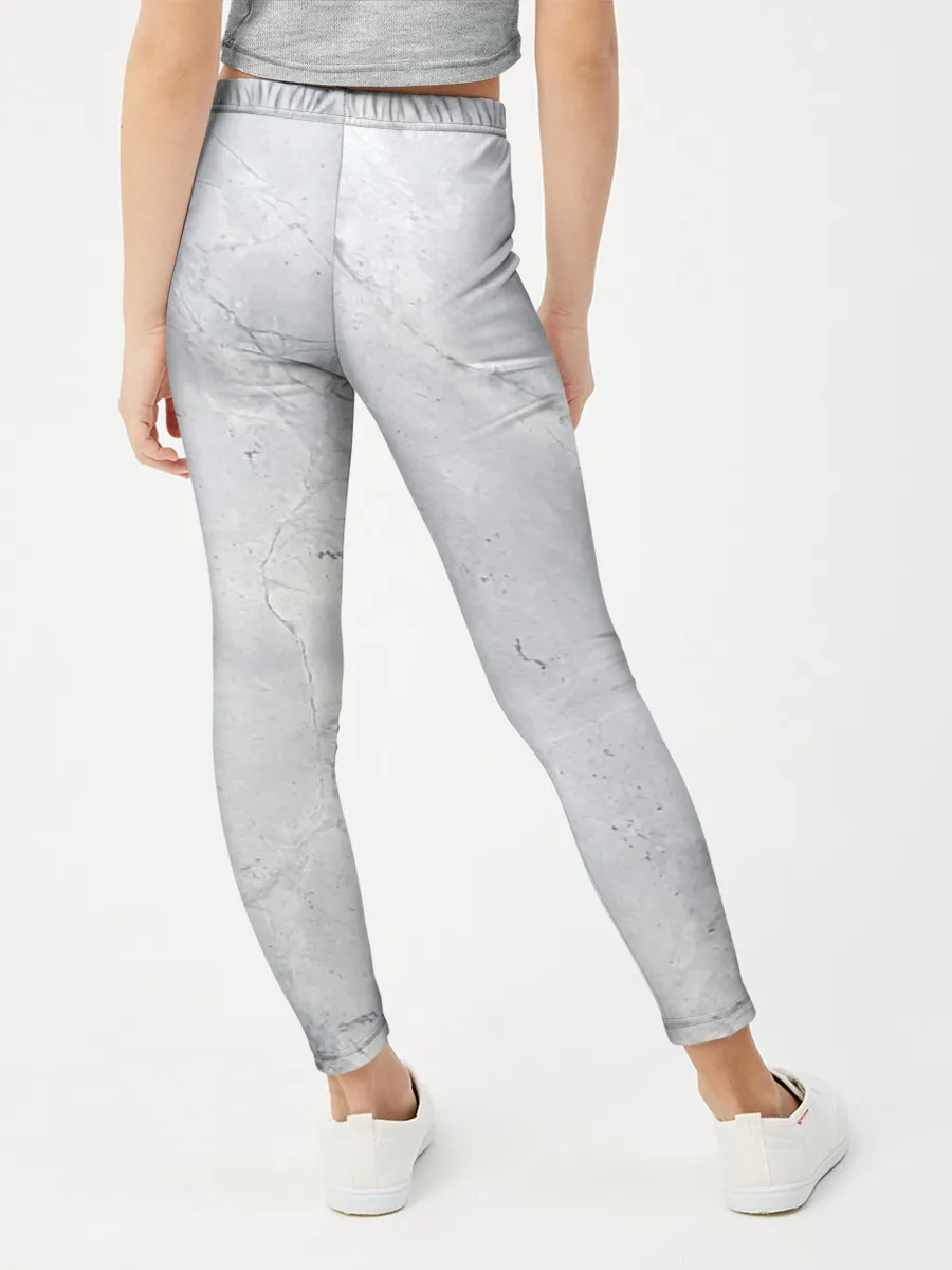Леггинсы для девочки / Мрамор