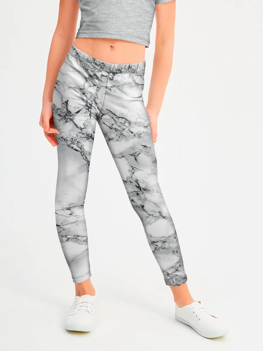 Леггинсы для девочки / Мрамор