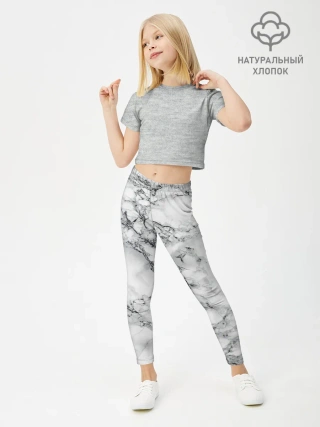 Леггинсы для девочки / Мрамор