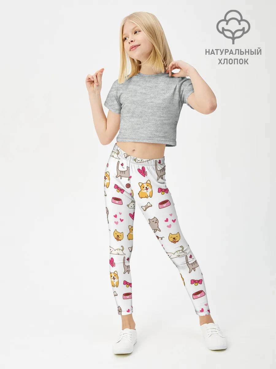 Леггинсы для девочки / Домашние питомцы