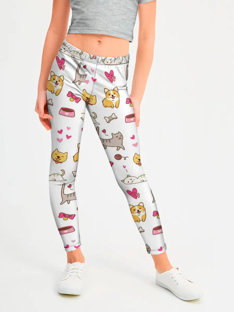 Леггинсы для девочки / Домашние питомцы