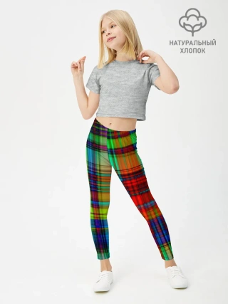 Леггинсы для девочки / Радужная сетка