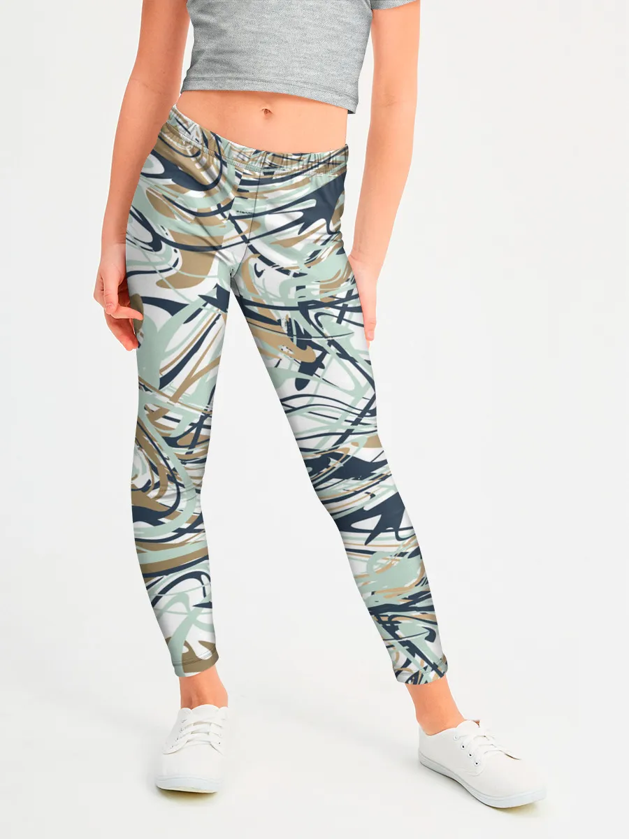 Леггинсы для девочки / Узор красками