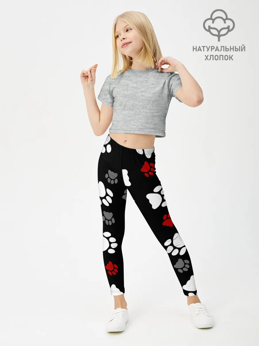 Леггинсы для девочки / Следы лап