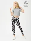 Леггинсы для девочки / Черно-белые медведи