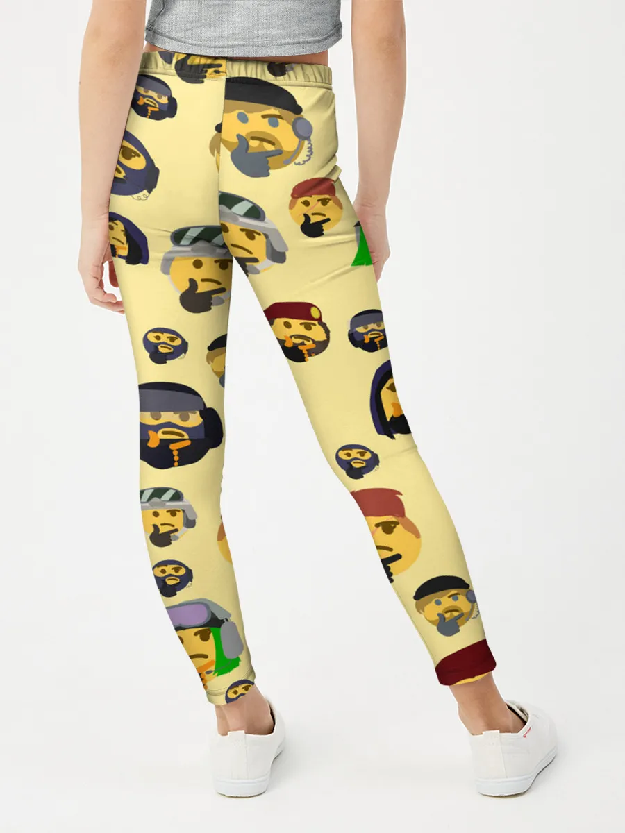 Леггинсы для девочки / Thinking emoji skins