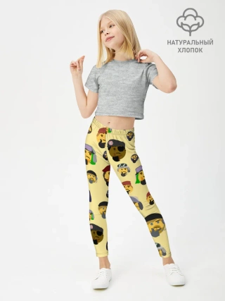 Леггинсы для девочки / Thinking emoji skins