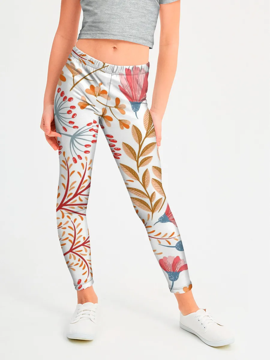 Леггинсы для девочки / Цветы