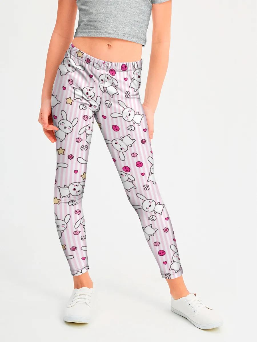 Леггинсы для девочки / Зайчики